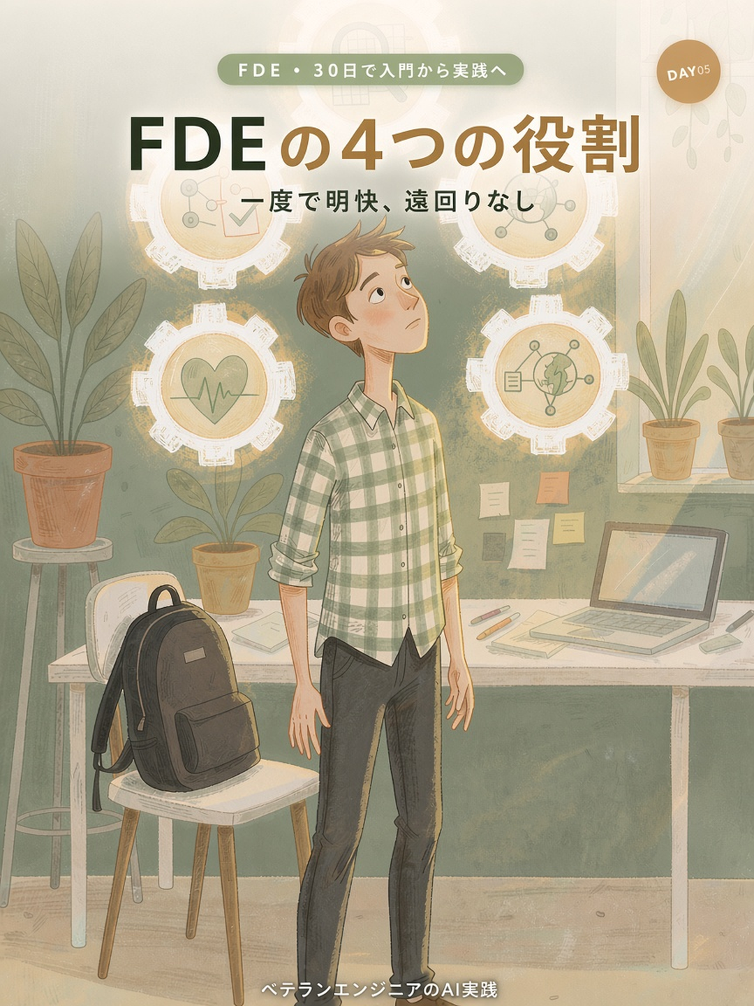FDEの4つの役割を図解するイメージ
