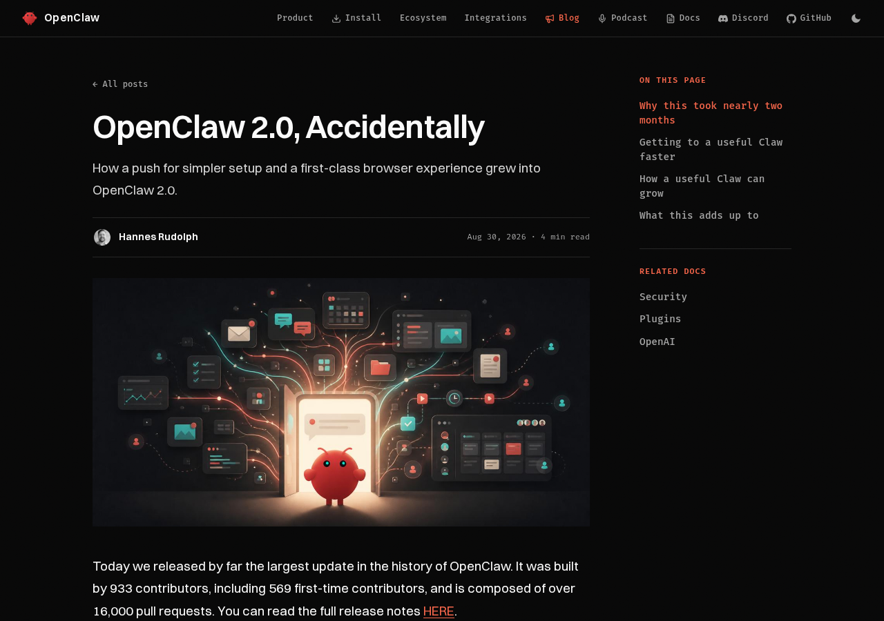 OpenClaw 2.0 announcement (English)